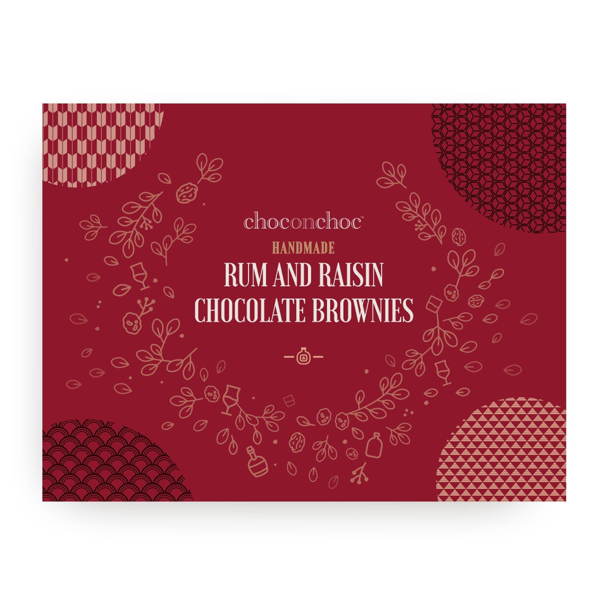 Rum and Raisin Chocolate Brownies