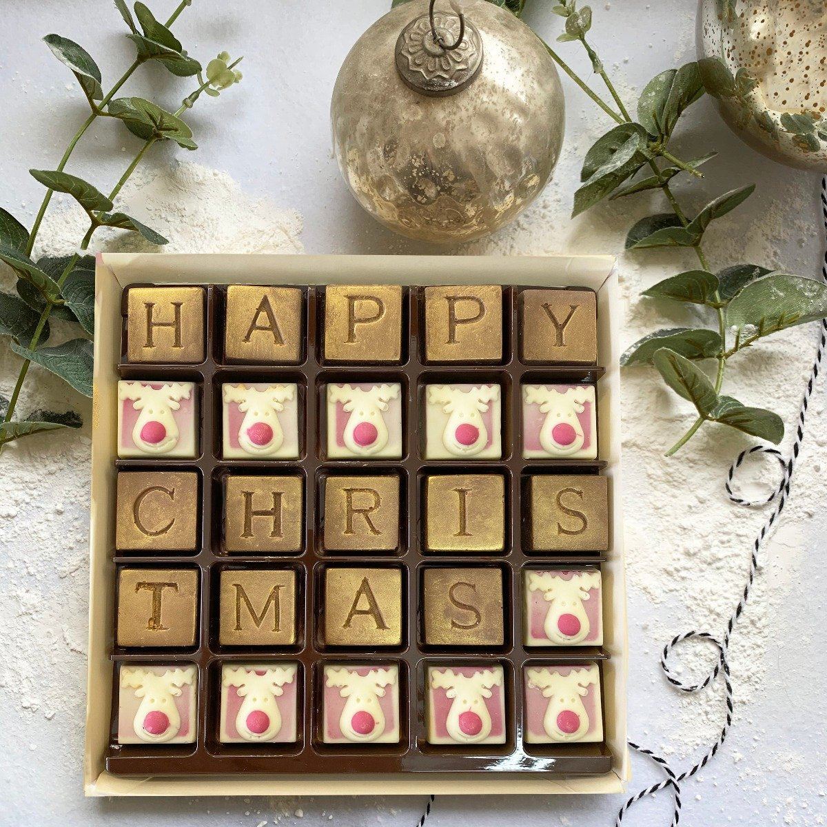 Happy Christmas Chocolate Message Box