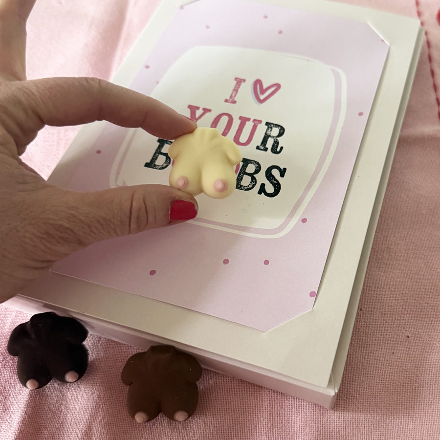 I Love Your Boobies Chocolate Card