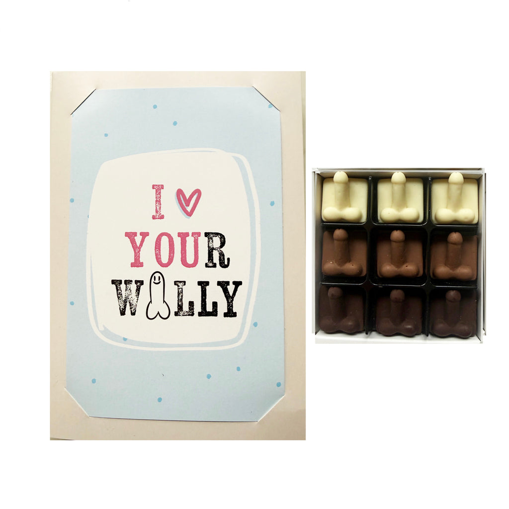 I Love Your Willies Chocolate Card