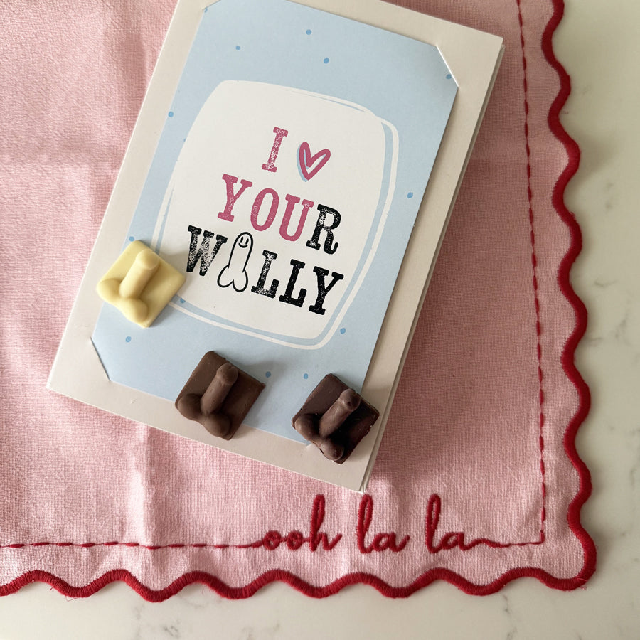 I Love Your Willies Chocolate Card