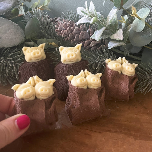 Pigs in Milk  & Dark Chocolate Blankets