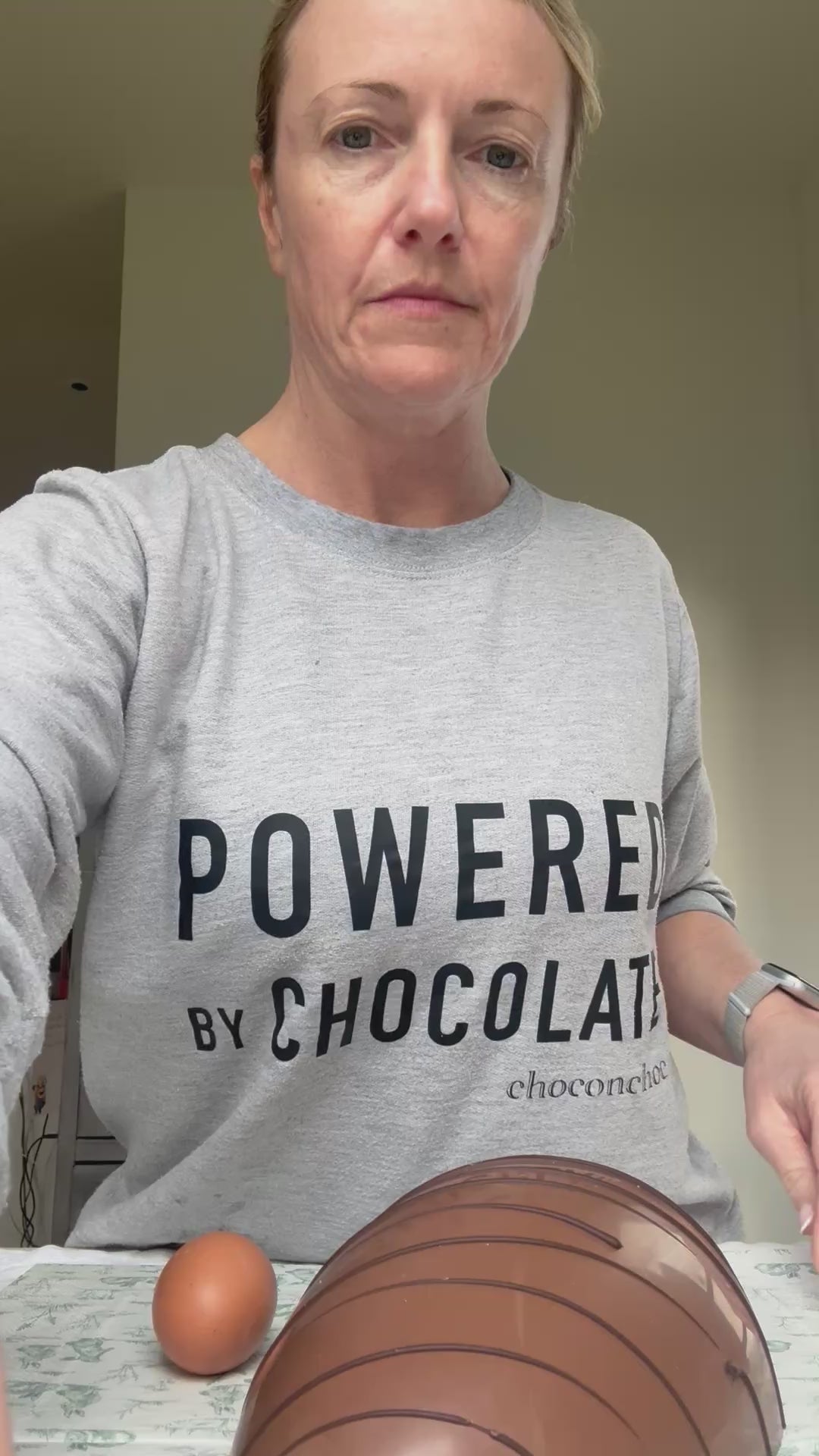 Giant Nutella and Candyfloss Easter Egg Half