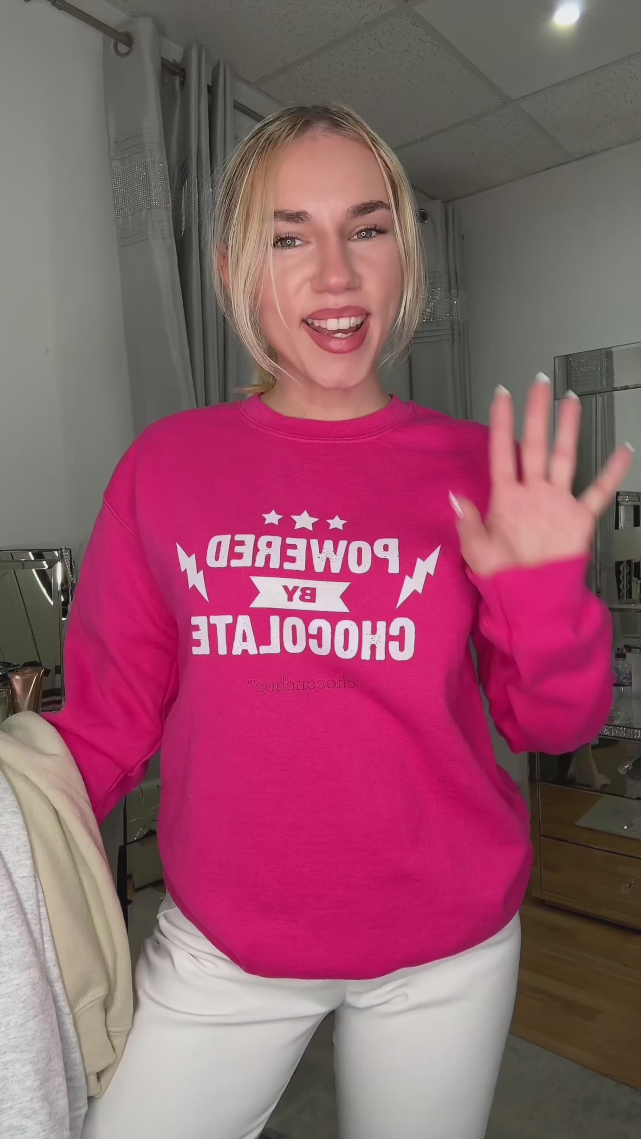 Powered by Chocolate sweatshirt Pink