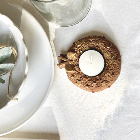 Set of 2 Chocolate Wreath Table Decorations