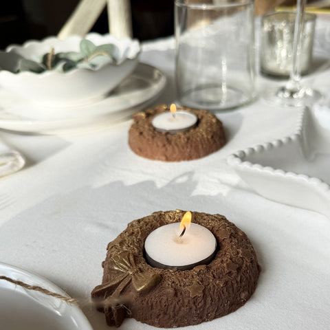 Set of 2 Chocolate Wreath Table Decorations