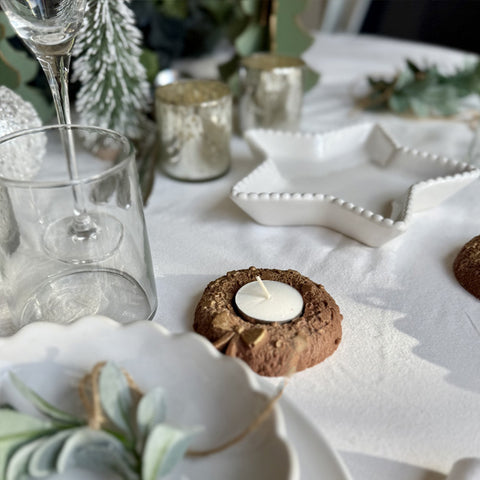 Set of 2 Chocolate Wreath Table Decorations