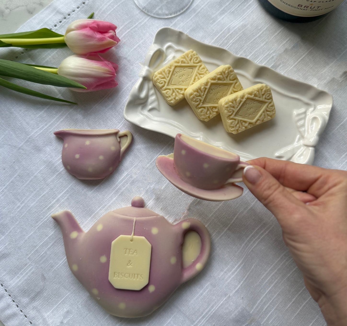 Chocolate Teapot and Biscuit Set