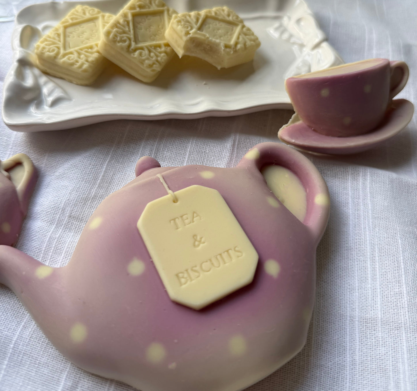 Chocolate Teapot and Biscuit Set