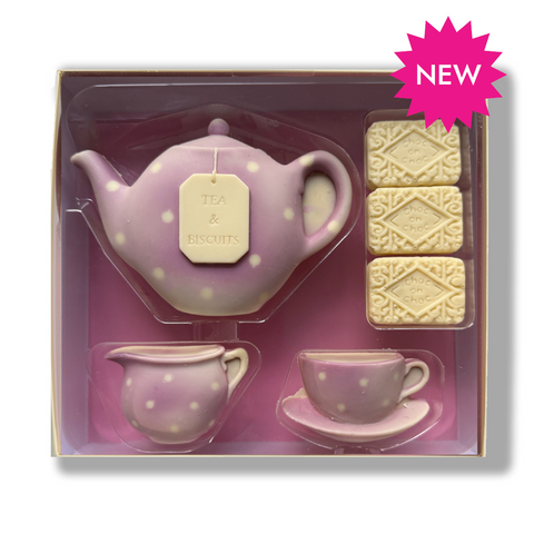 Chocolate Teapot and Biscuit Set
