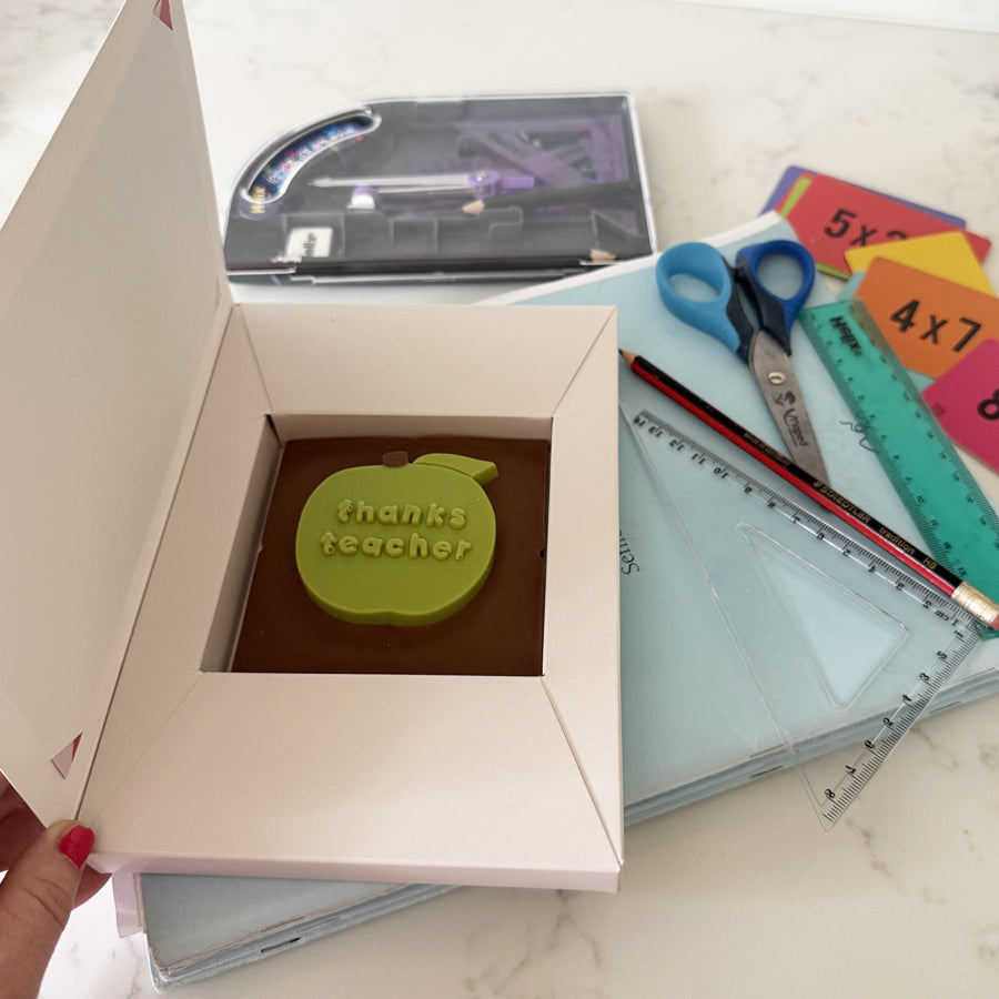 Best Teacher Chocolate Apple Card