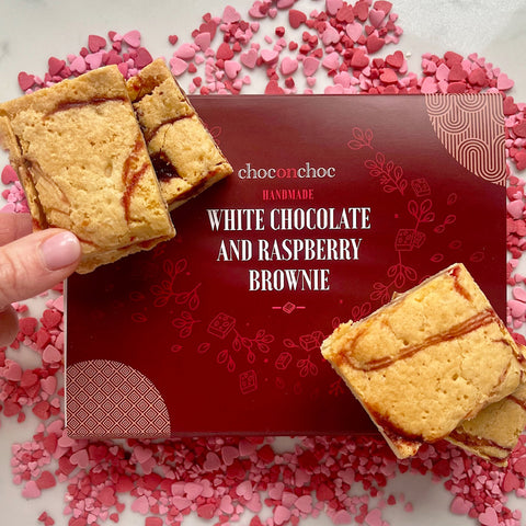 White Chocolate and Raspberry Brownie