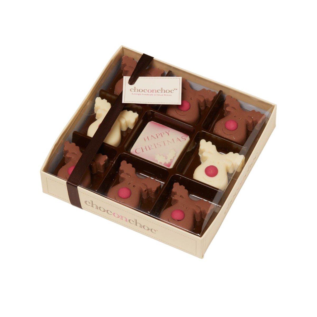 chocolate christmas gifts, christmas chocolate reindeer box, stocking fillers