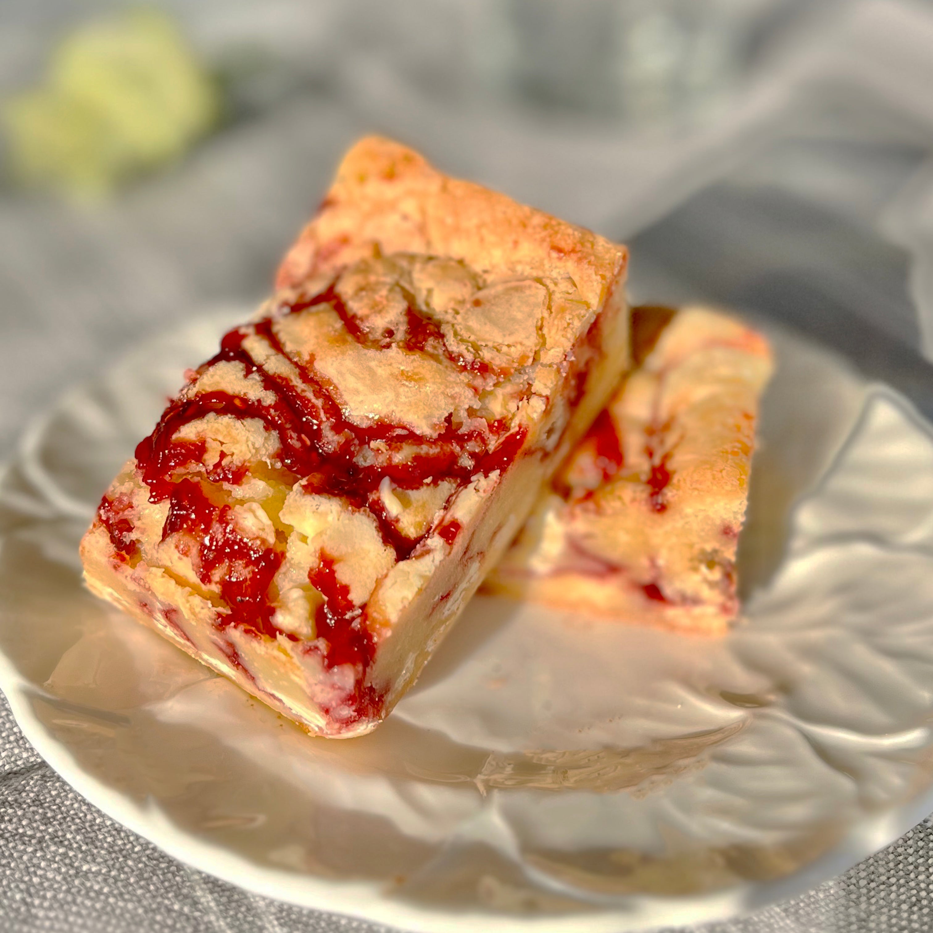 White Chocolate and Raspberry Brownie